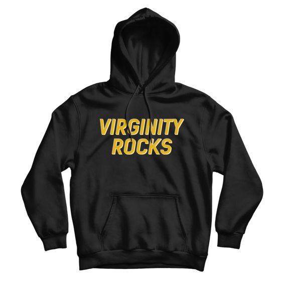 Virginity Rocks Black hoodie