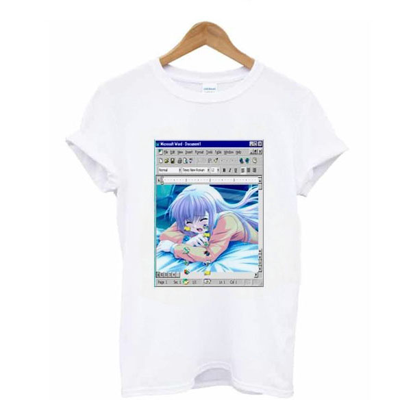Anime Tears Crying Girls Print t shirt