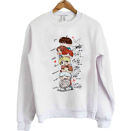 BTS Chibi Signatures sweatshirt