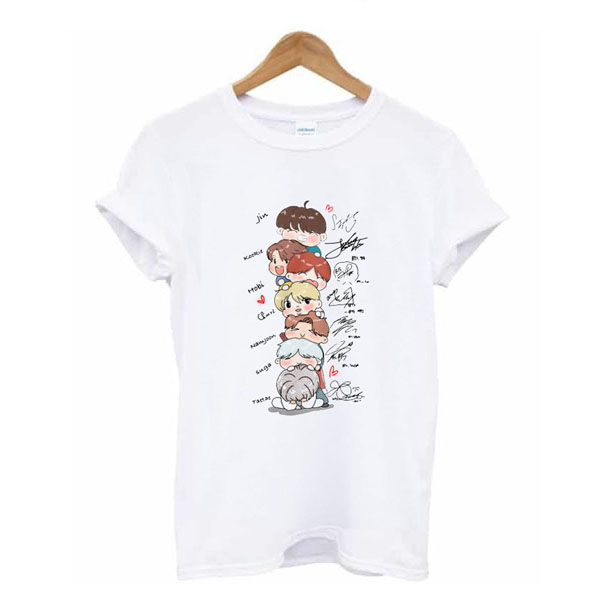 BTS Chibi Signatures t shirt