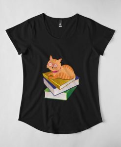 Bucher Liebende Katze t shirt