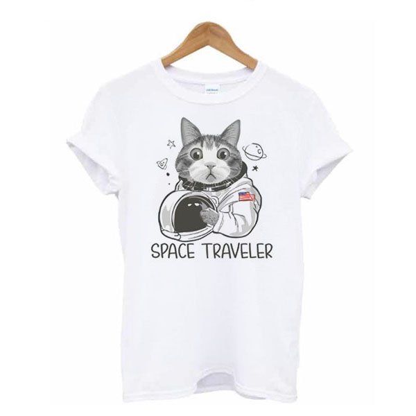 Cat Astronaut Space Traveler t shirt