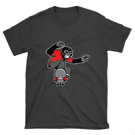 Chimp Skateboarder t shirt