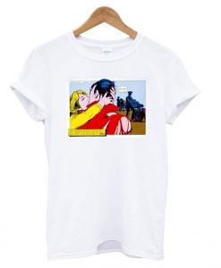 Comic Strip Kiss White t shirt