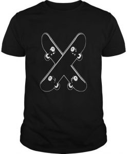 Crossed Skateboards t shirt