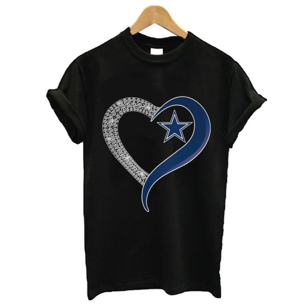 Dallas Cowboys diamond heart t shirt