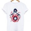 Fashion Marvel Print Captain America t shirt