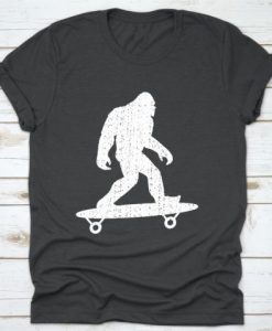 Funny Bigfoot Skateboard t shirt