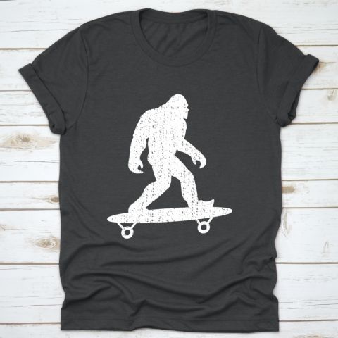 Funny Bigfoot Skateboard t shirt