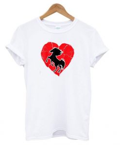 Heart Horse Shadow Equestrian Horse Riding t shirt