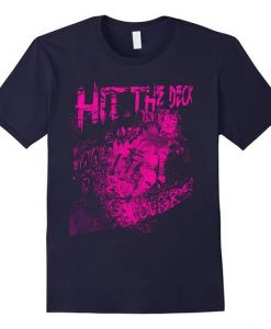 Hit The Deck Pink Skater Skateboarding t shirt