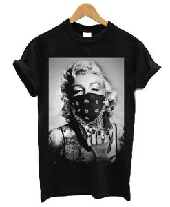 Marilyn Monroe Black Bandana t shirt