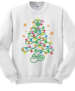 Mickey Mouse Disney Christmas tree sweatshirt