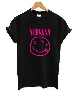 Nirvana Logo Pink t shirt