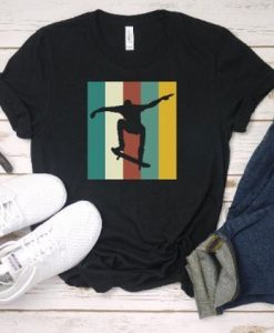 Retro Skateboarder Silhouette t shirt