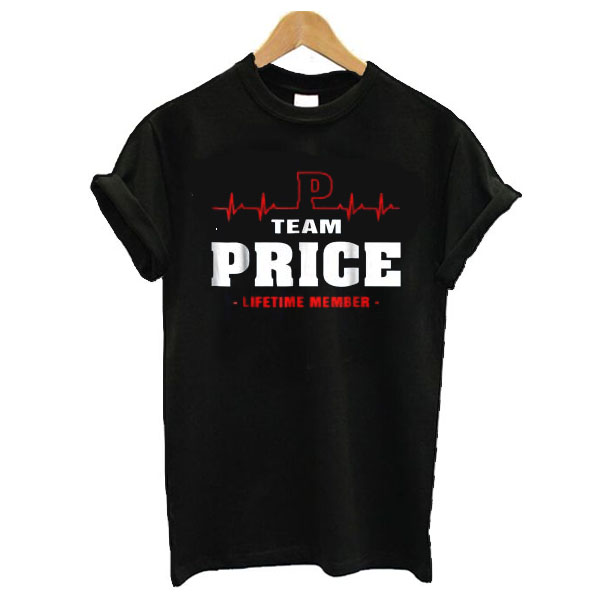 Team price lifetime member t shirt