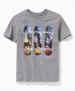 Three Skateboard t shirt