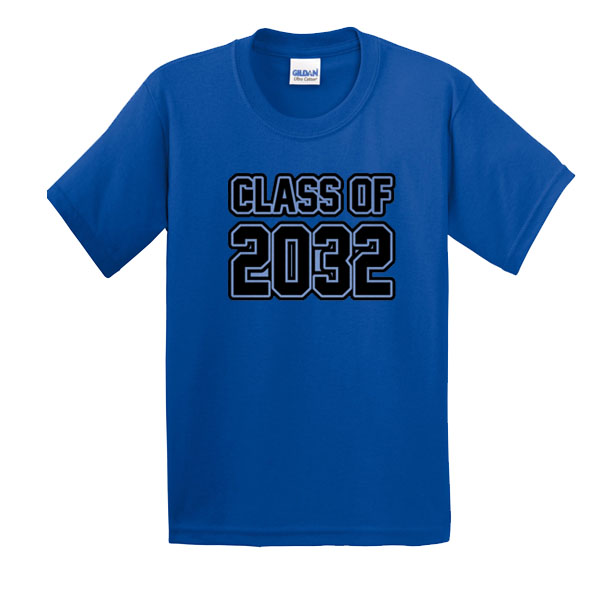 class of 2032 blue t shirt
