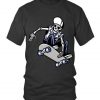 skeleton skull skateboarder t shirt