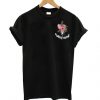 Angels Black Flowers t shirt