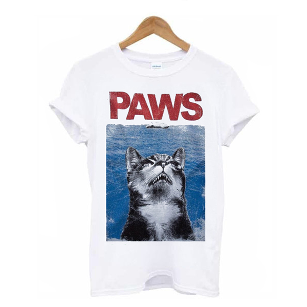 Cat Paws Jaws t shirt - teehonesty