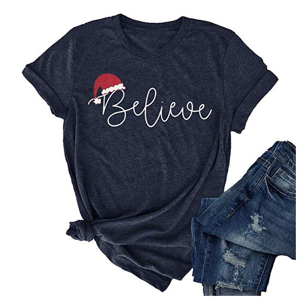 Christmas Believe t shirt - teehonesty