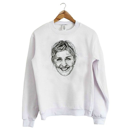Ellen Degeneres White sweatshirt