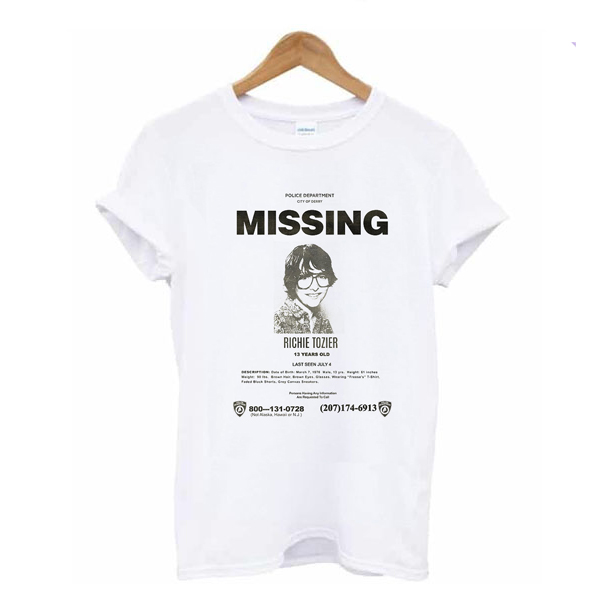 IT 2017 Movie Missing Richie Tozier Poster t shirt