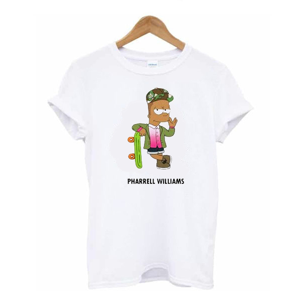 Pharrell Williams And Bart Simpson t shirt