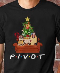 Pivot Friends Thanksgiving Christmas tree t shirt