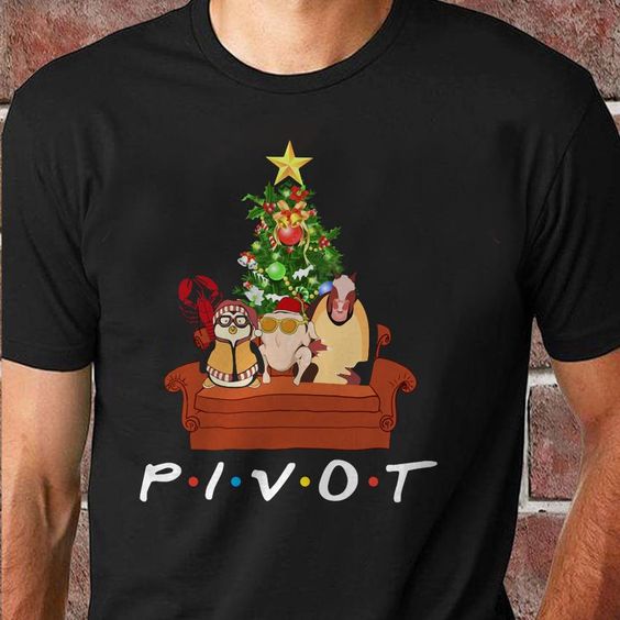 Pivot Friends Thanksgiving Christmas tree t shirt
