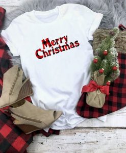 Plaid Merry Christmas t shirt