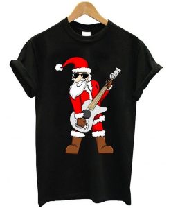 Rock Star Santa Claus Father Christmas t shirt