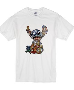 Disney Characters inside Stitch t shirt