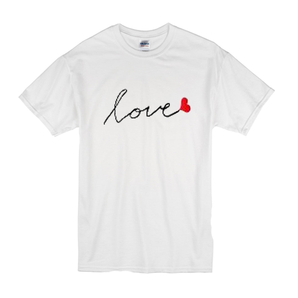 Letter Print Love t shirt