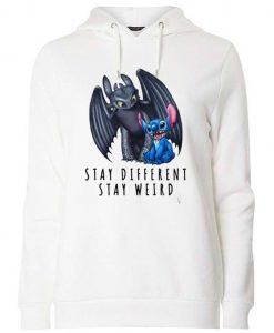 Pretty Toothless And Stitch Stay Different Stay Weird hoodie