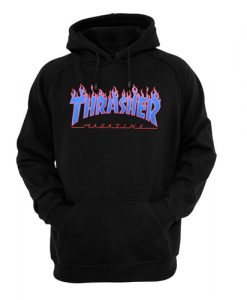 Thrasher Purple Blue Flame hoodie