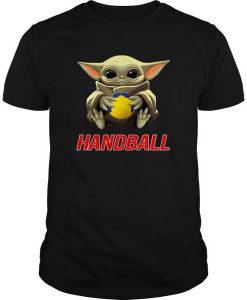 Baby Yoda Hug Handball t shirt