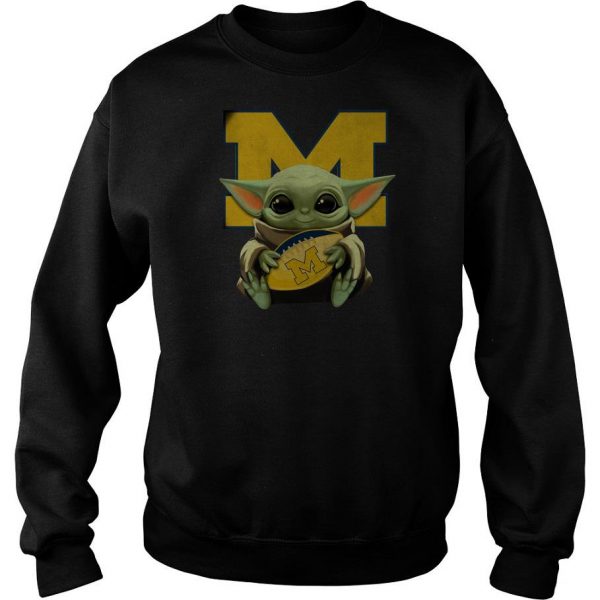 Baby Yoda Hug Michigan Wolverines sweatshirt