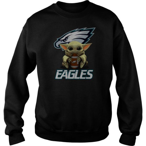 Baby Yoda Hug Philadelphia Eagles sweatshirt