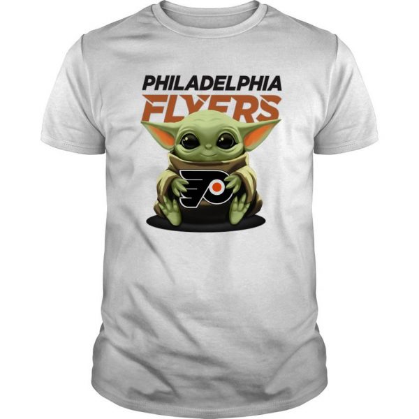 Baby Yoda Hug Philadelphia Flyers t shirt