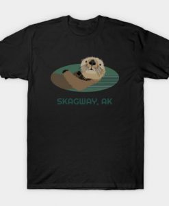 Cute Skagway Coast Otter Alaska Resident Fisherman Gift t shirt