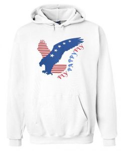 Eagle usa fly pappy flay american flag hoodie
