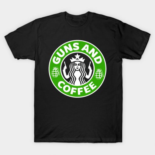 Guns and Coffee t shirt