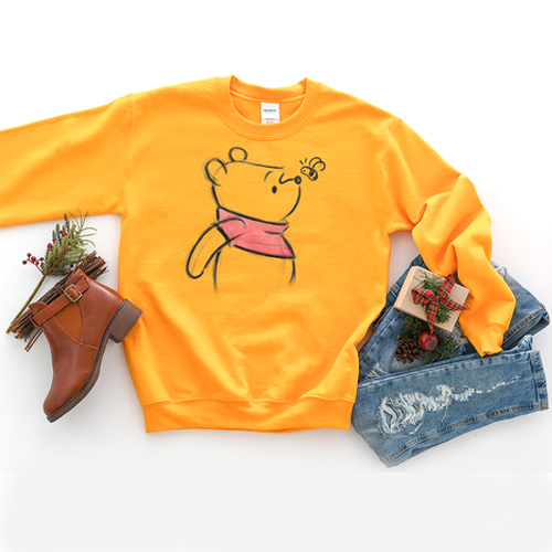 winnie the pooh sketch sweatshirt
