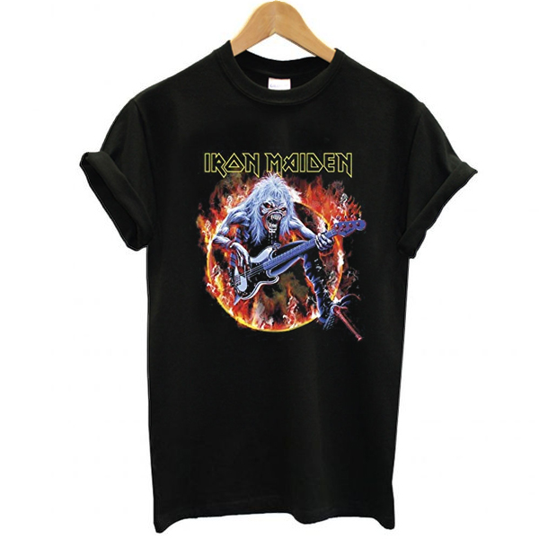 Eddie Bass Iron Maiden t shirt