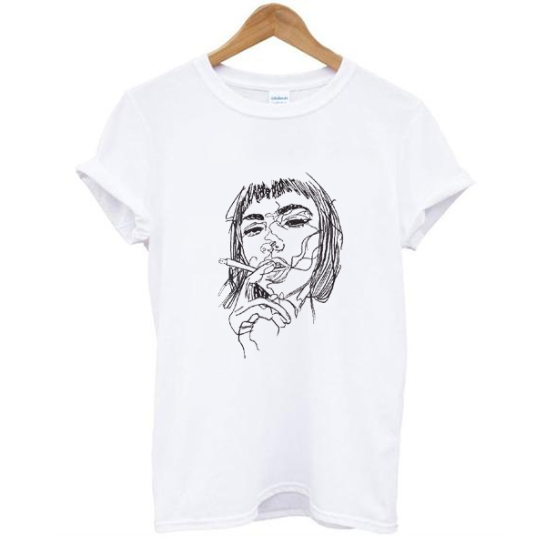 Figure Embroidered t shirt