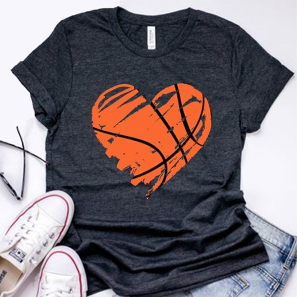 Heart Basketball t shirt