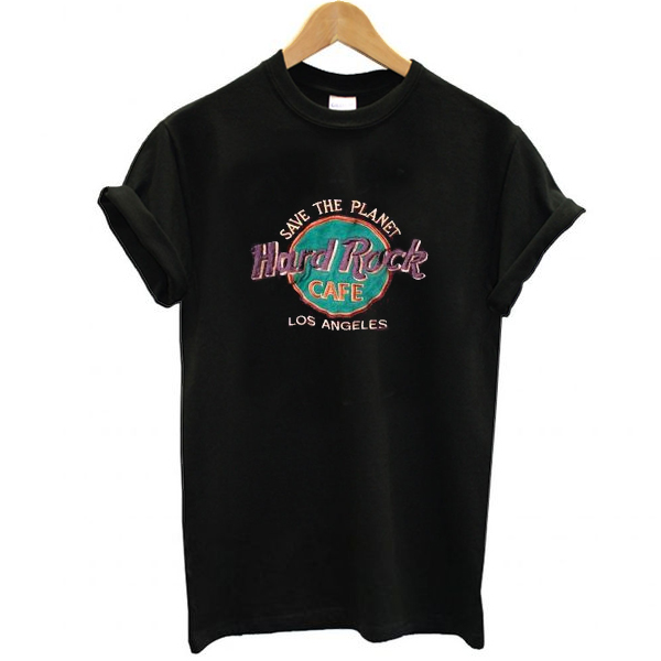 save the planet hard rock cafe los angeles t shirt