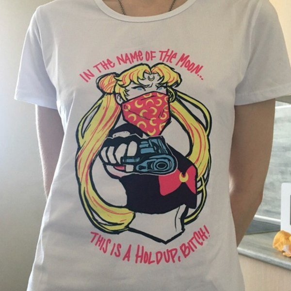 Sailor Moon In The Name Of The Moon This is A Holdup Bitch t shirt
